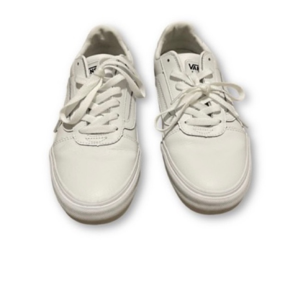 Vans Deluxe Comfort Ortholite Old Skool Skate Shoe, White Leather, Size 8